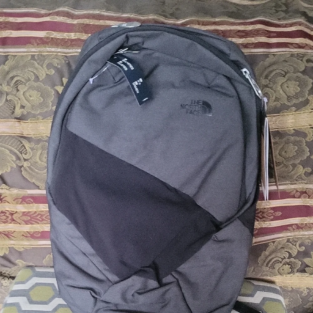 The North Face Womans Unisex  Gray and Black Backpack